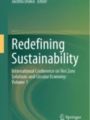Cover of Redefining Sustainability (Springer)