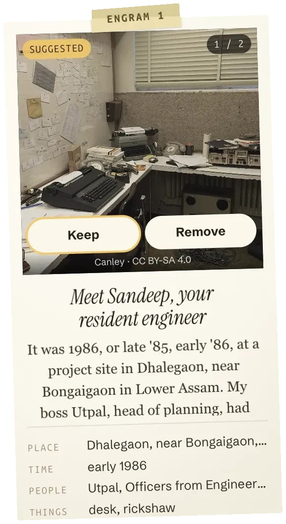 An engram card