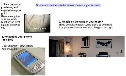 Meme on postcards